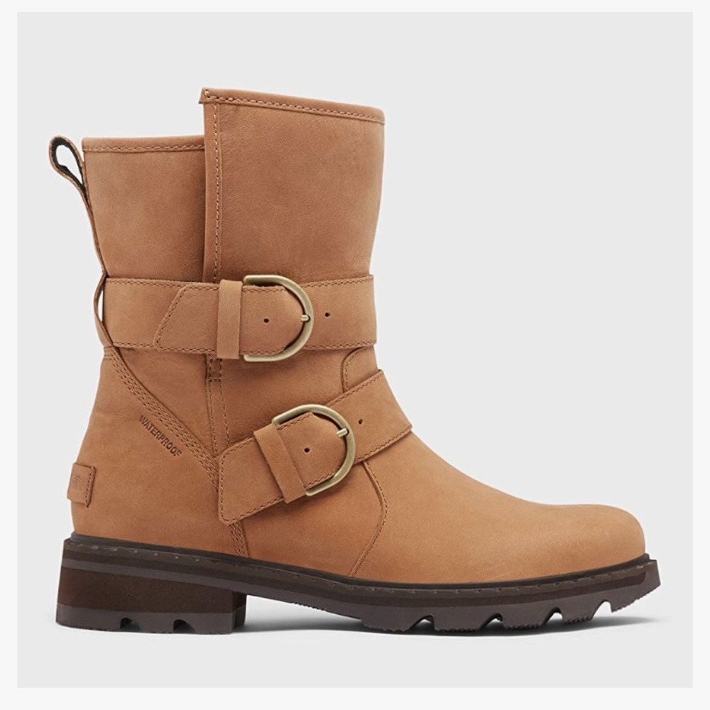NWT Sorel Lennox Moto Boot, velvet tan, sz. 9